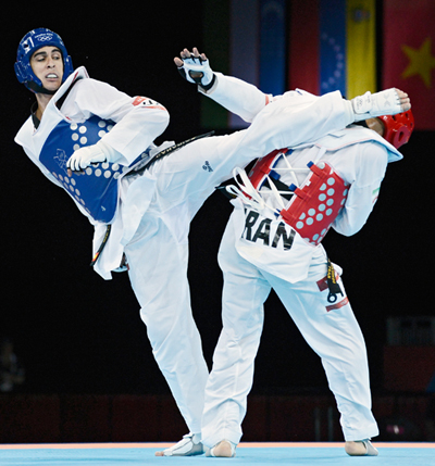 Nicolás García Hemme, taekwondo.