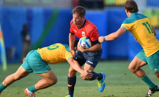 Marcos Poggi, rugby jugando.